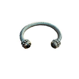 Cable bracelet, Preowned, With Black Onyx 5 mm